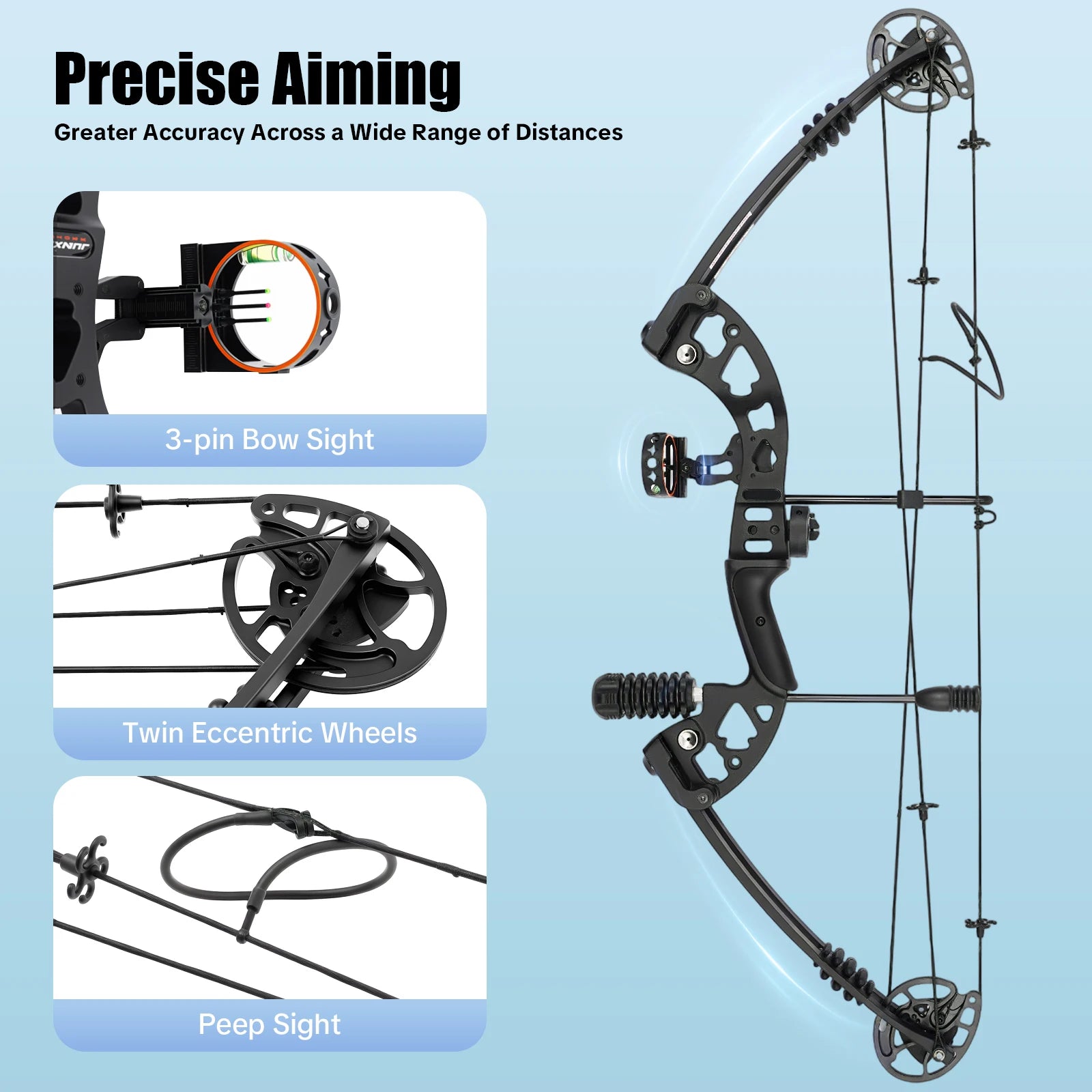 Compound Bow Hunting Kit with 12 Arrows
