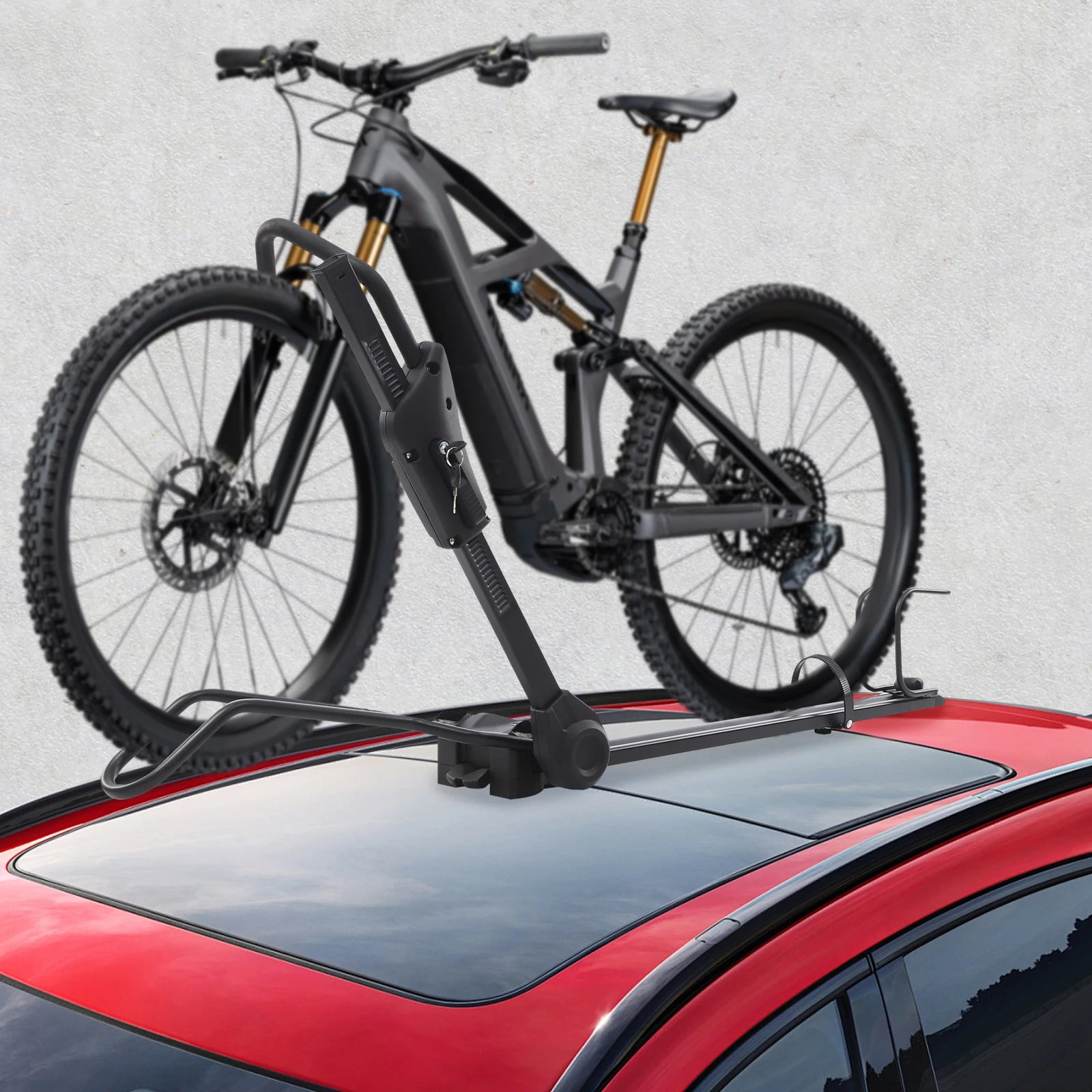 Foldable Upright Roof Mount Bicycle Rack