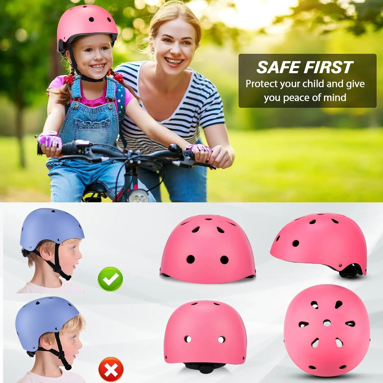 8 Pcs Kids Bike Helmets Bulk