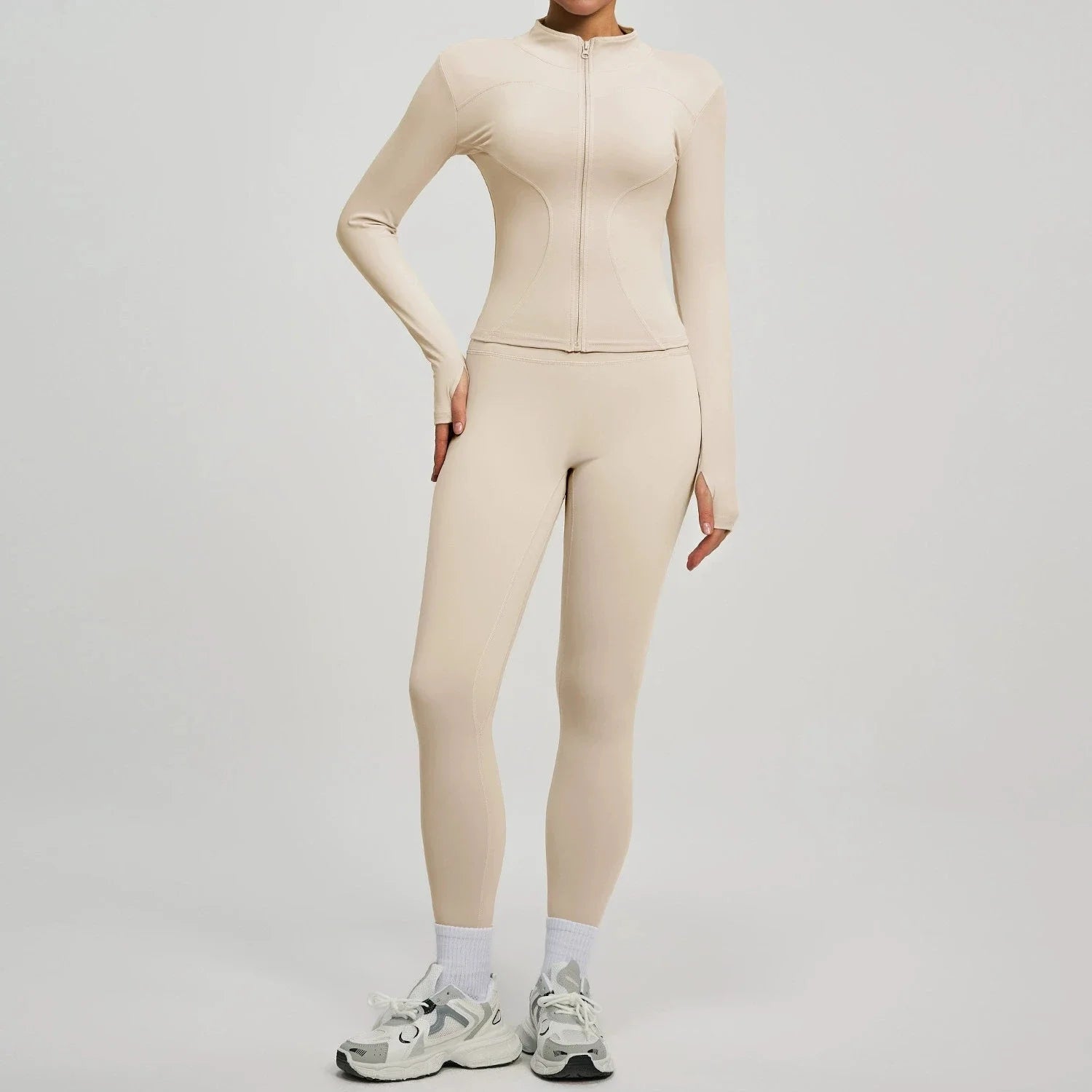 2Pcs Jacket Yoga Sets Women