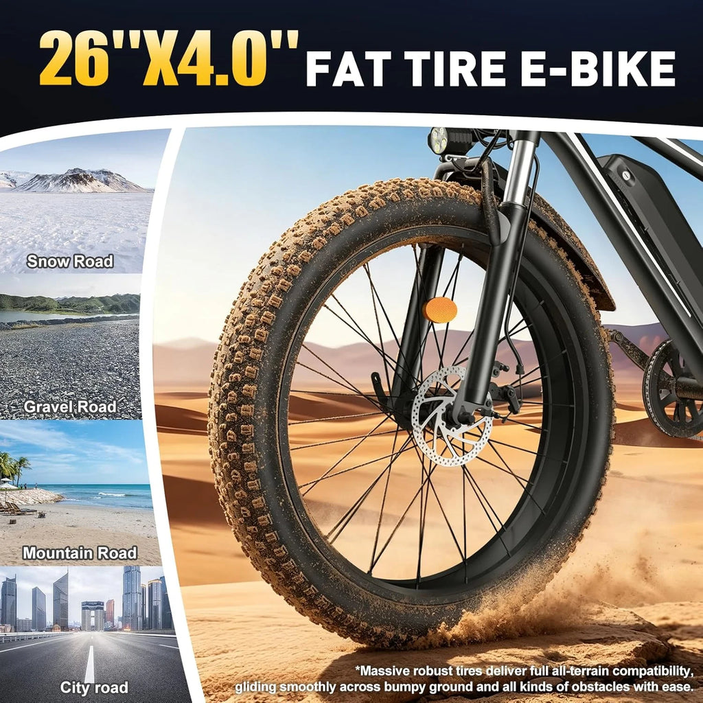 26 Inch Adult E-Bike 1000W Brushless Motor