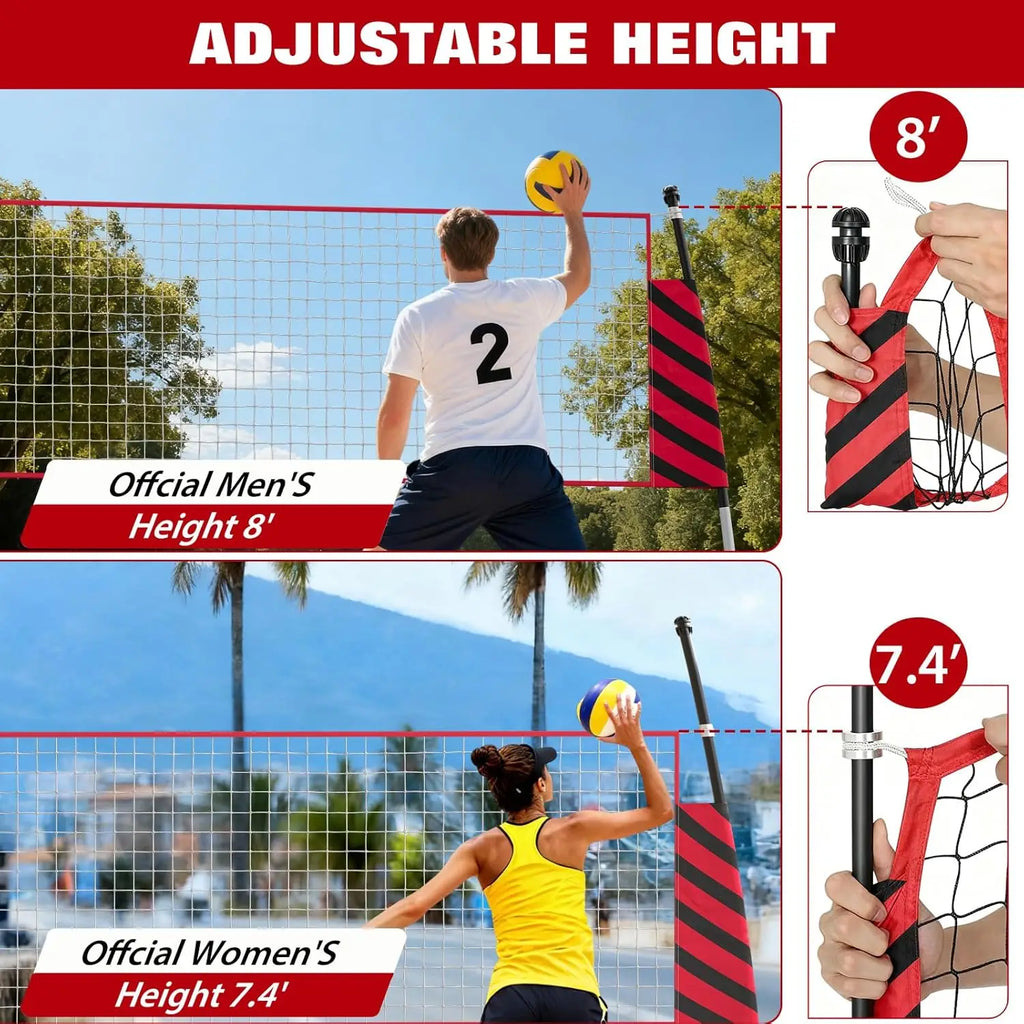 12FT Adjustable Volleyball Net