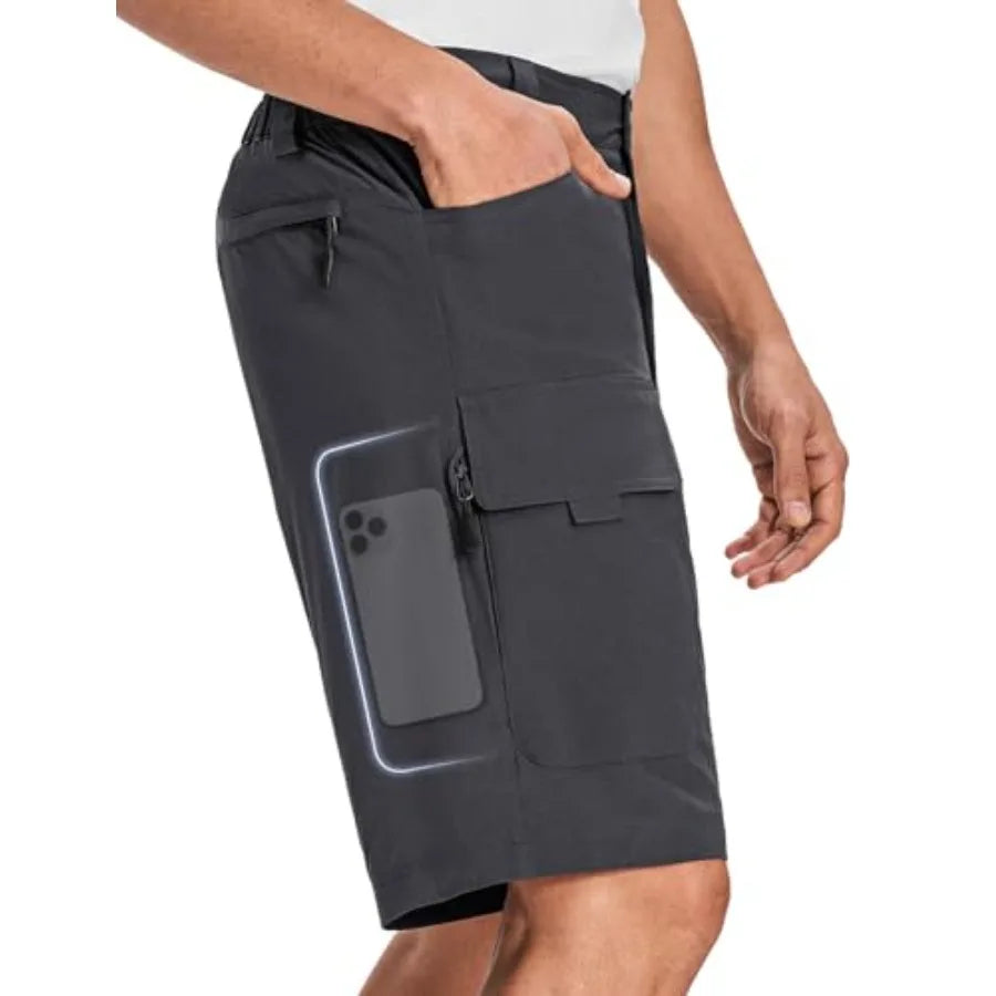 Mens Hiking Shorts Phone-Pocket
