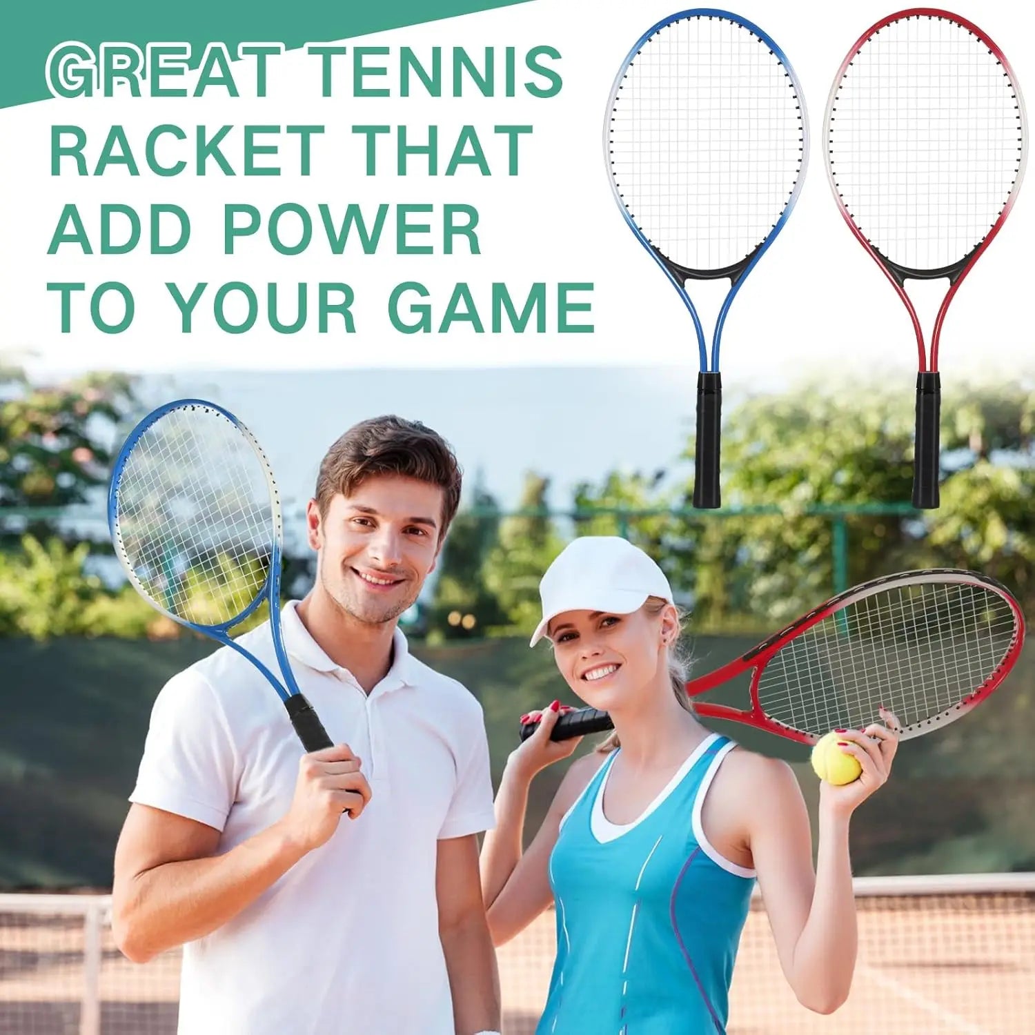 Adult Recreational Racquets Set for 4 Players
