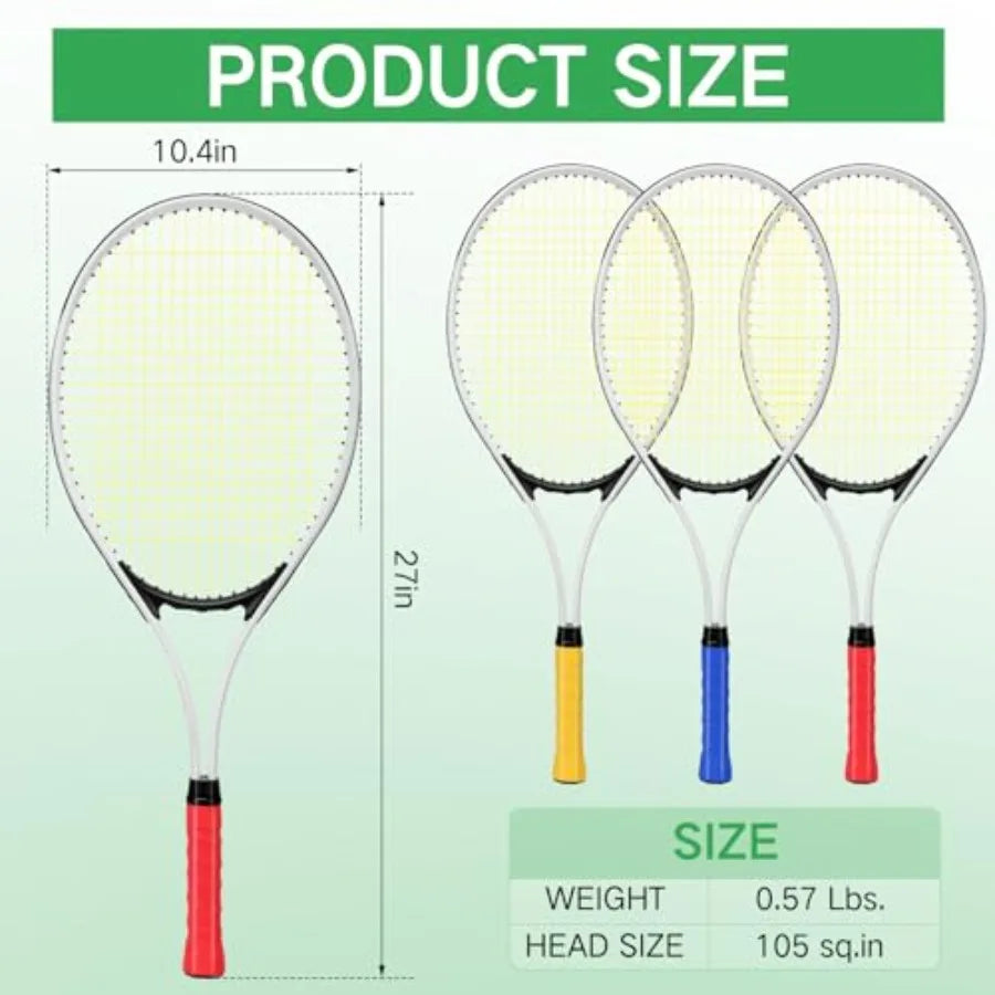 12 Pcs 27" Tennis Rackets for Adult Players