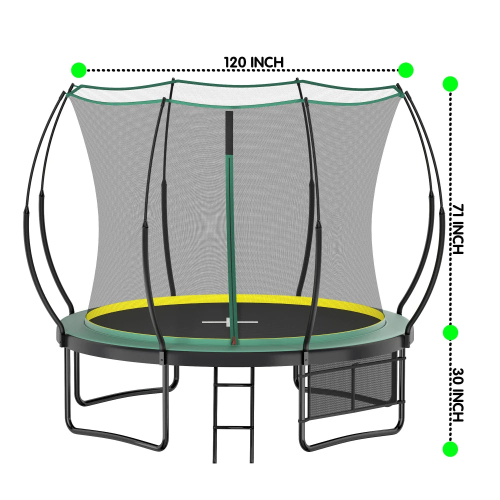 10FT Springfree Gapless Trampoline - Green