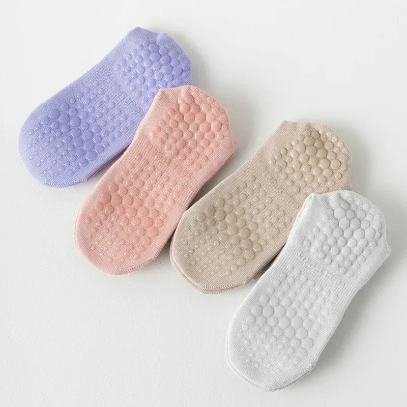Solid Color Mid Calf Yoga Socks