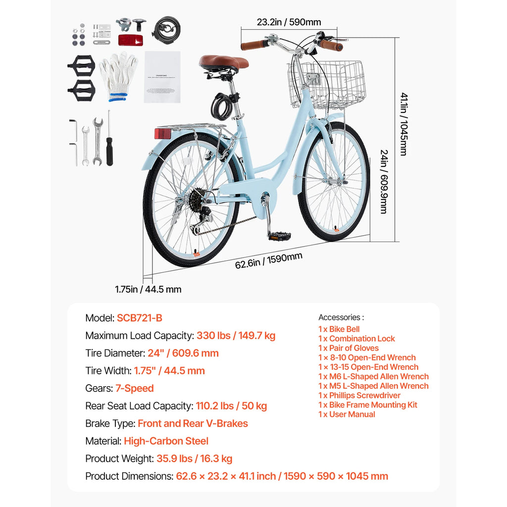 Cruiser Bike 24/26Inch