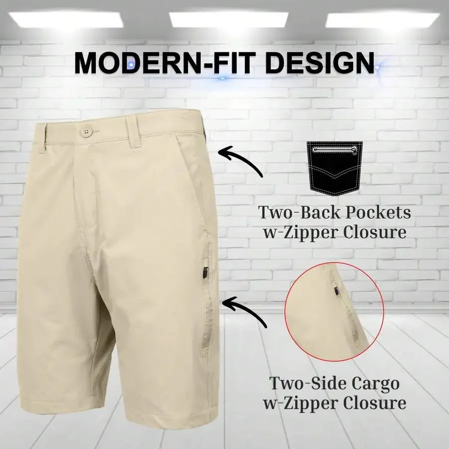 Mens 6 Pocket Stretch Utility Golf Shorts