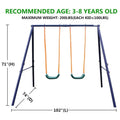 Metal Swing Set for Kids