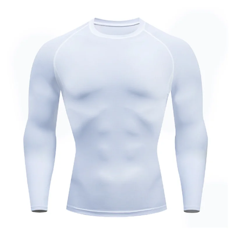 Men Bodybuilding Sports Compression T-Shirt LS