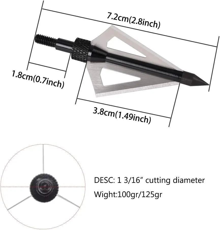 Hunting Broadheads 3 Blades Arrow Tips