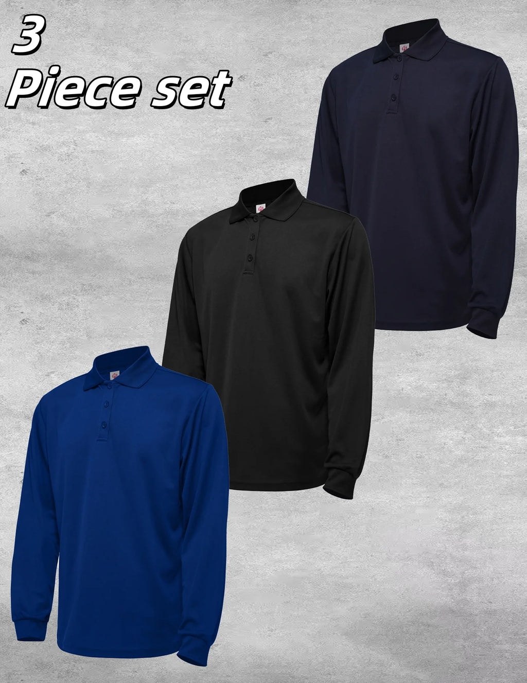 3-Piece Men's Sunscreen Long Sleeve