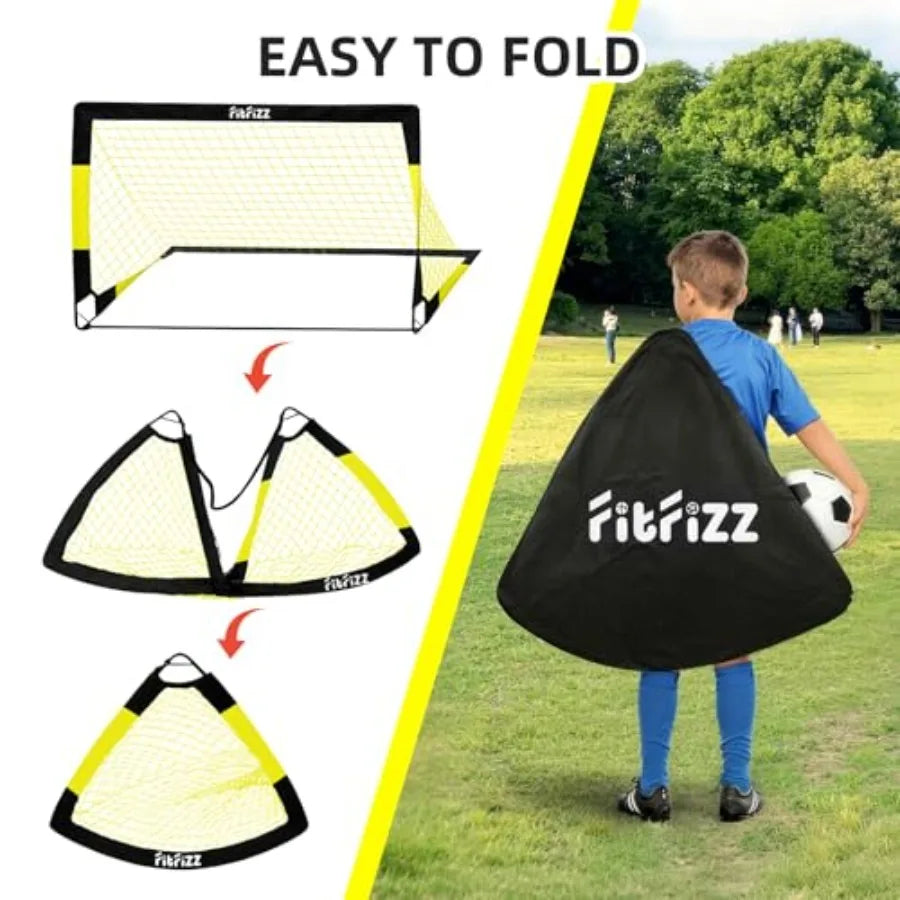 4x3ft Portable Pop Up Soccer Net Set