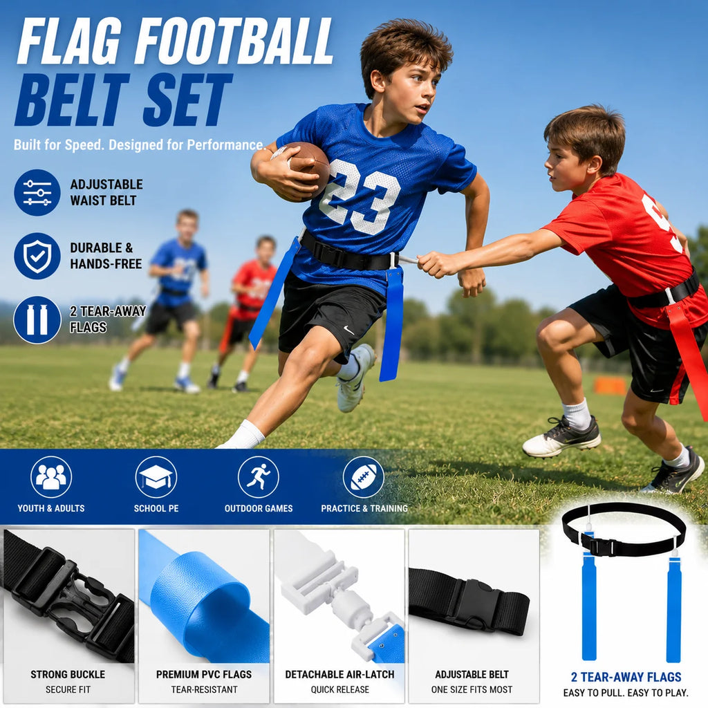 Adjustable Flag Football Belt Set