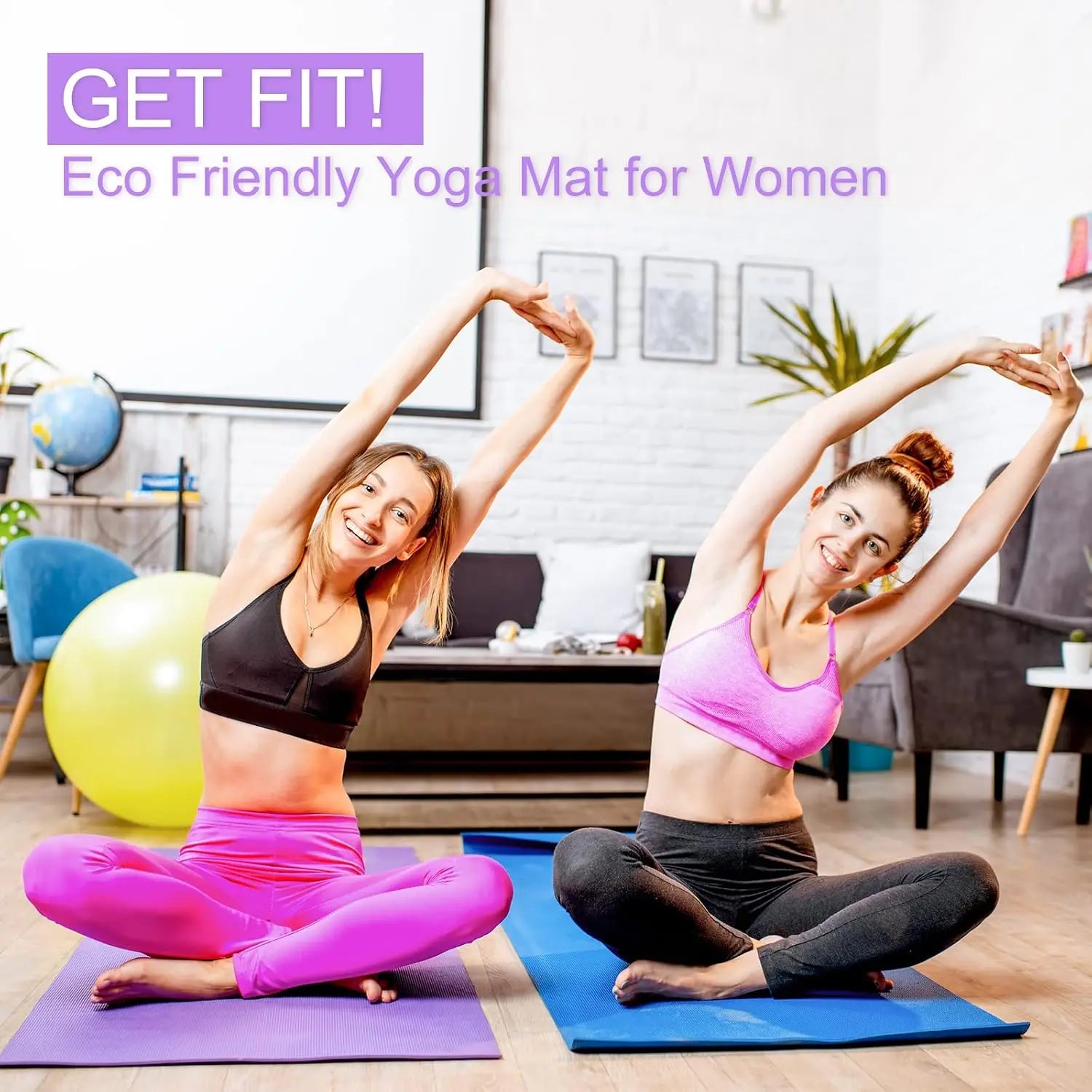 3 mm Thin Yoga Mats Lightweight PVC