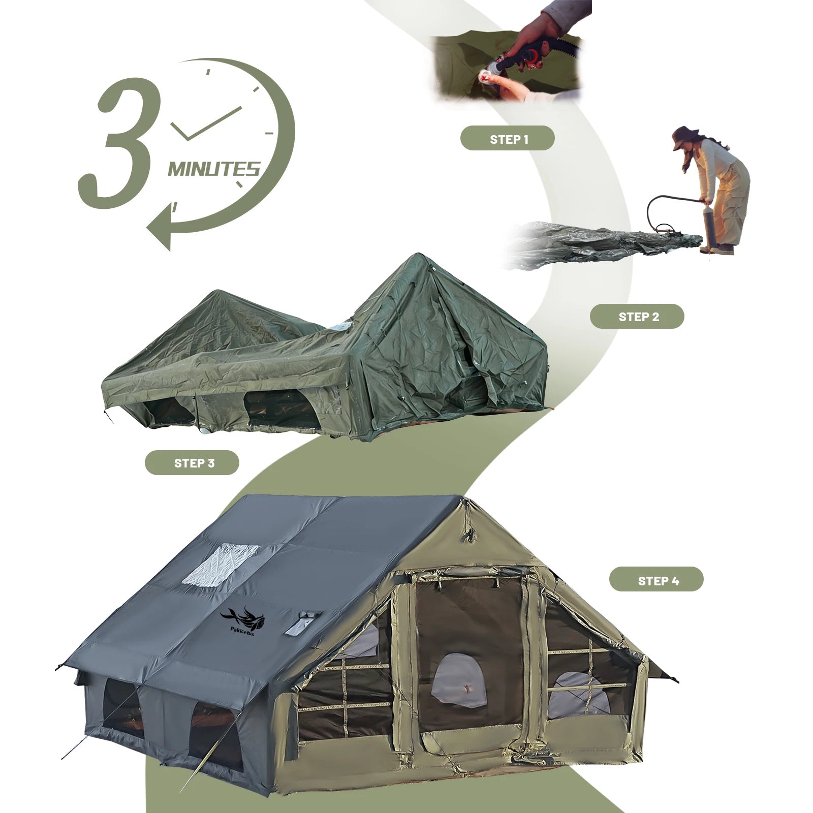 Quick Setup Inflatable Camping Tent