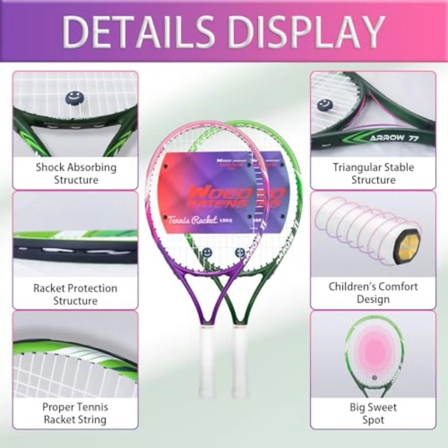 Junior/Youth Tennis Racquet with Tennis Ball Carry