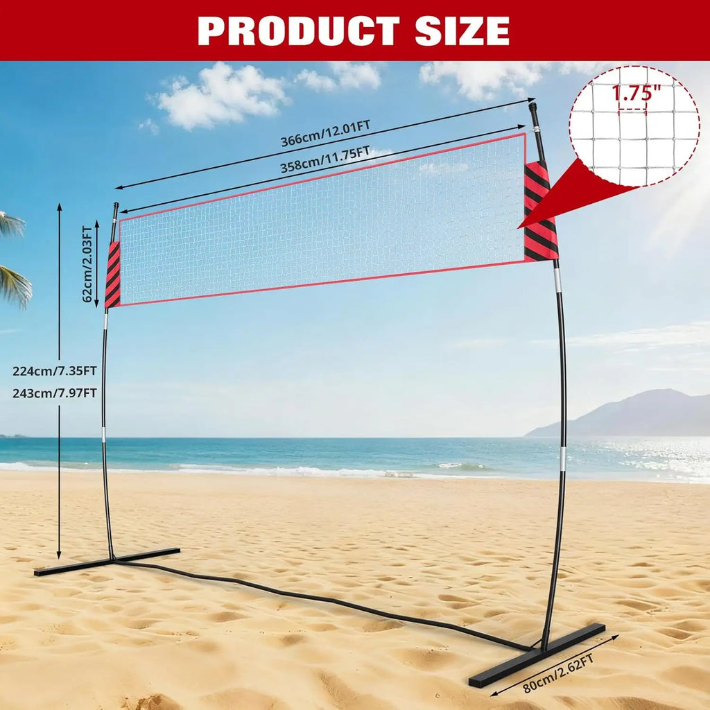 12FT Adjustable Volleyball Net