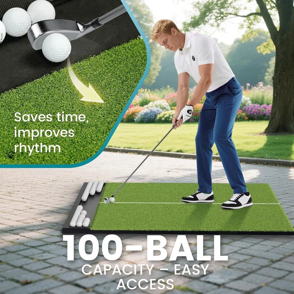 Elite Hitting Mat with Ball Tray 5x4