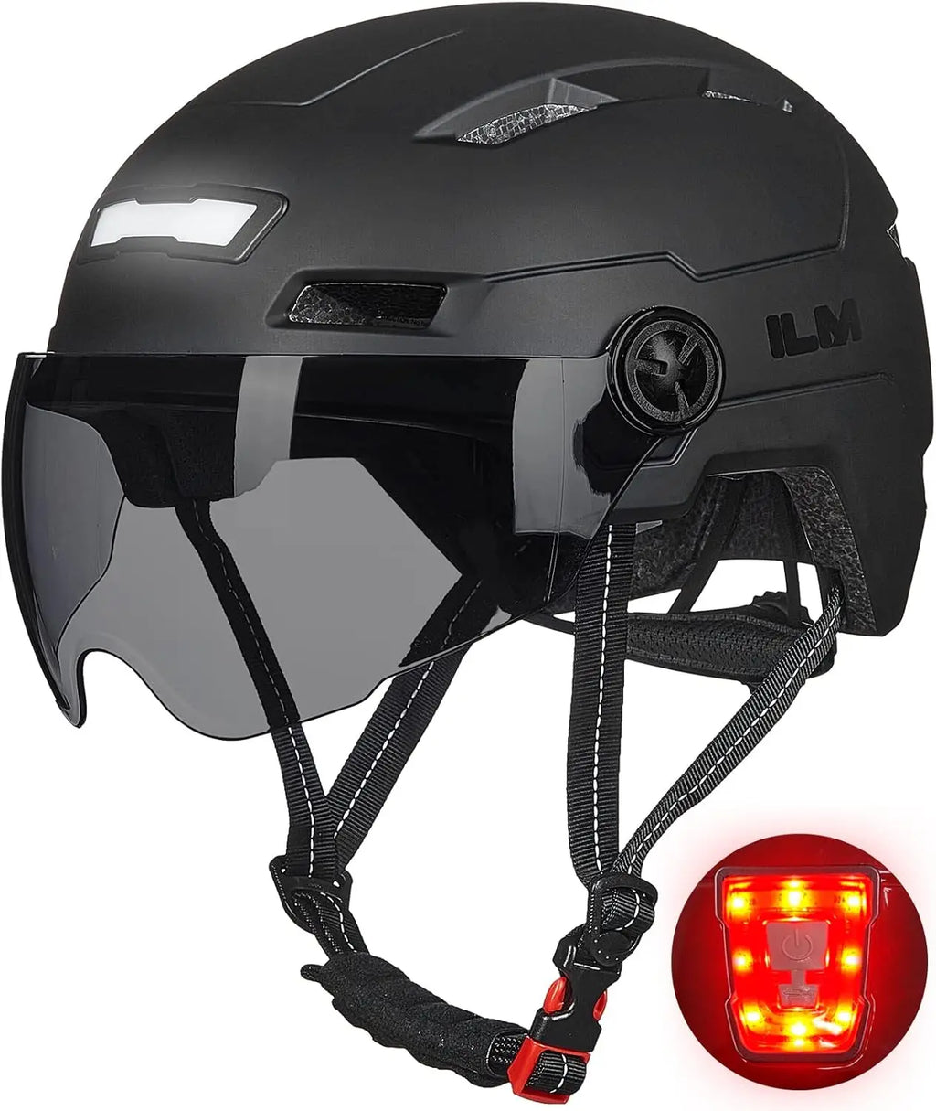 Adult Bike Helmet with USB Rechargeable LED