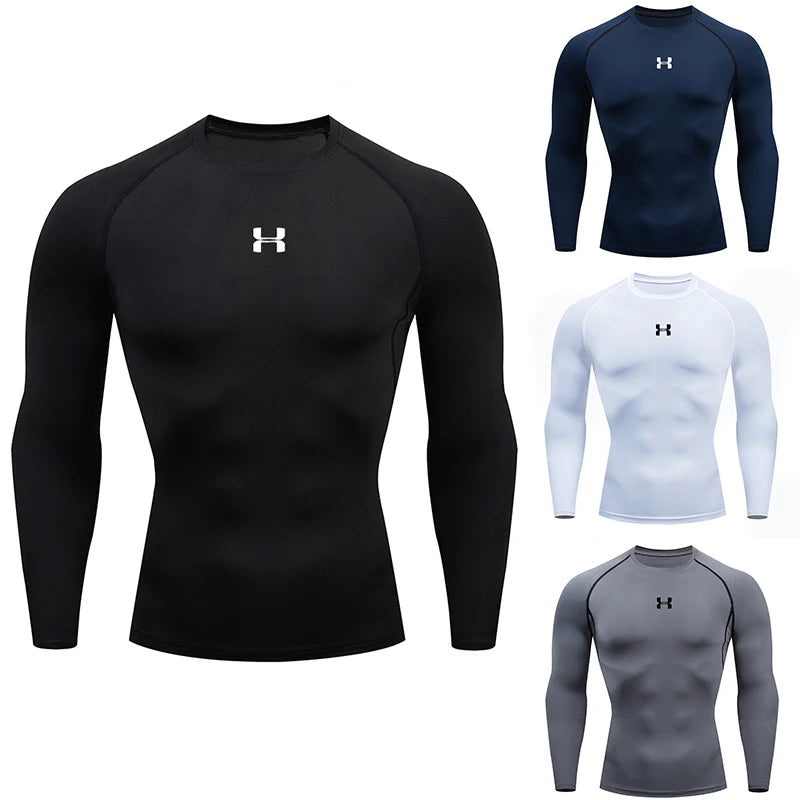 Men  Compression T-shirt Long Sleeves