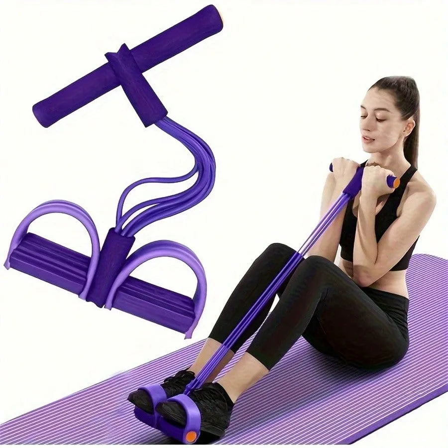 6-Tube Pedal Resistance Band Multifunction Tension Rope Elastic Yoga Pedal Puller Body Stretching Trainer Home Gym Workout Equipment