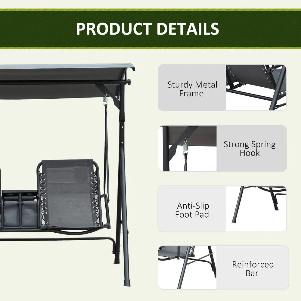 2 Seater Patio Swing Chair