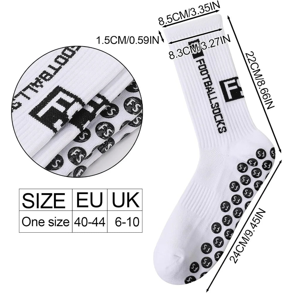 Men Non Slip Grip Athletic Socks