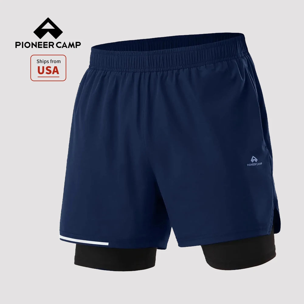 Men's 2 in 1 Running Shorts 5"