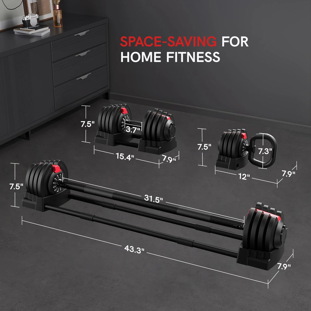 12 Free Weight Set with Connector