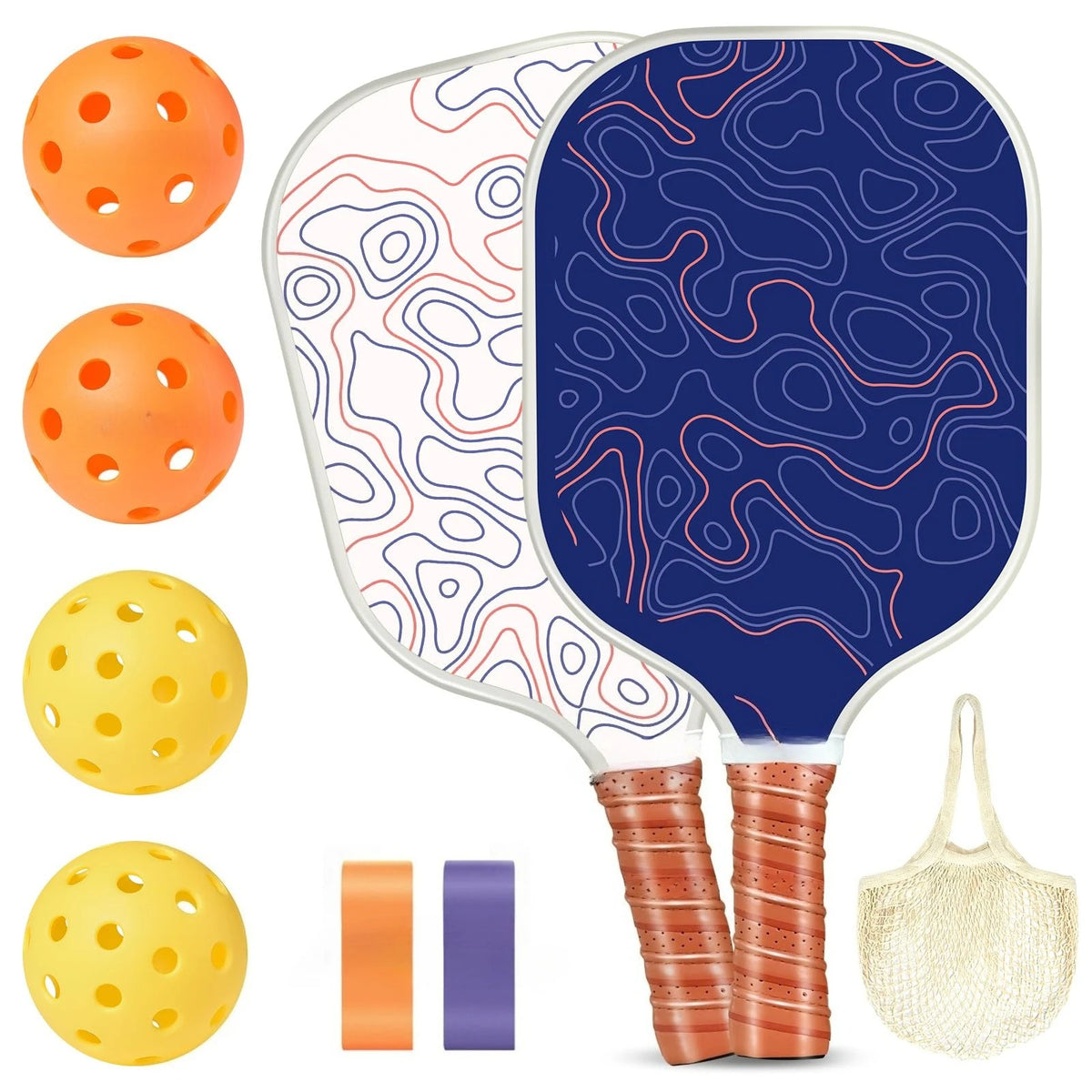 2 -4 Pack USAPA Approved Fiberglass Pickleball Paddles Set