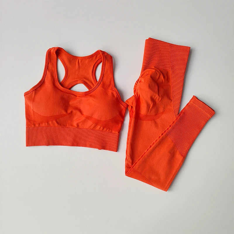 2PCS Sports Bra Women  Leggings Yoga Suit
