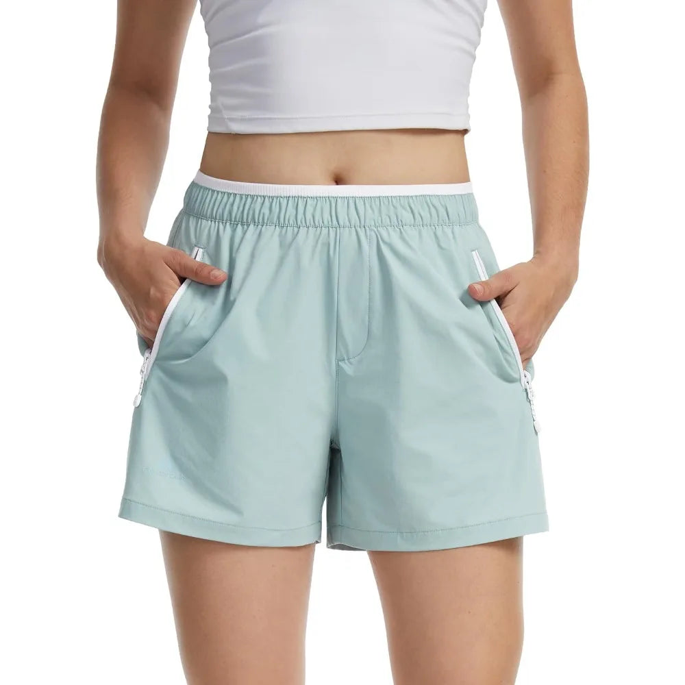 Women's Athletic Running Shorts 4" Water Resistant