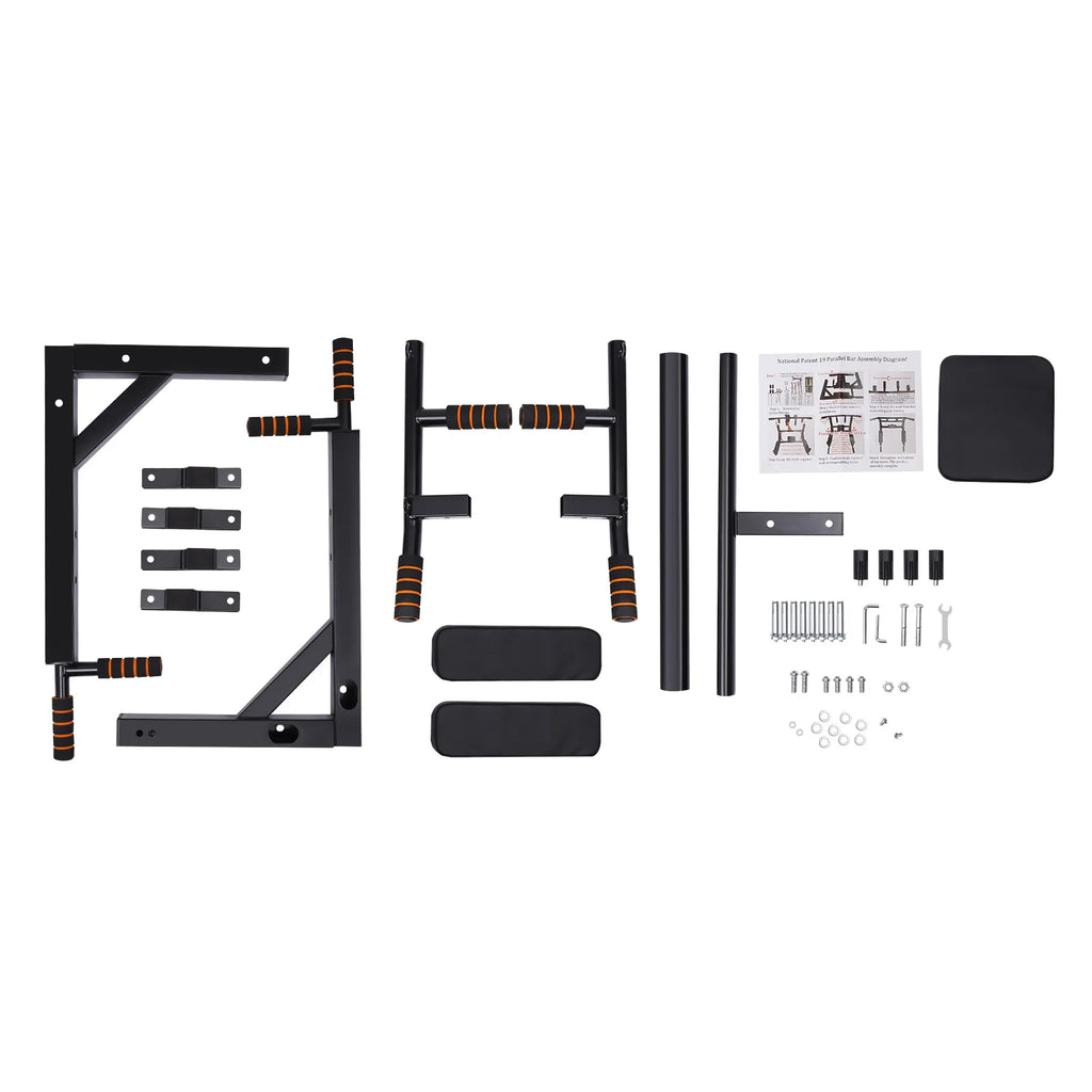 Wall Mounted Pull Up Bar Dip Stand