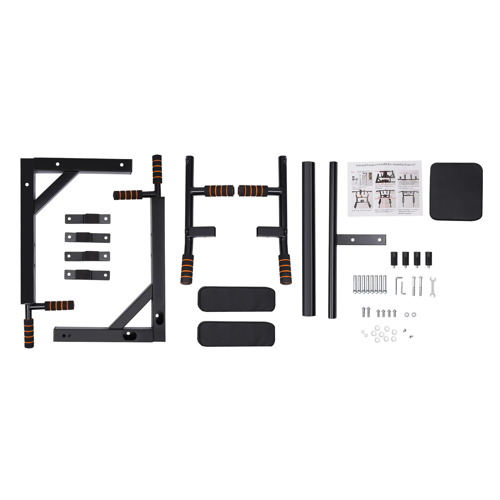 Wall Mounted Pull Up Bar Dip Stand
