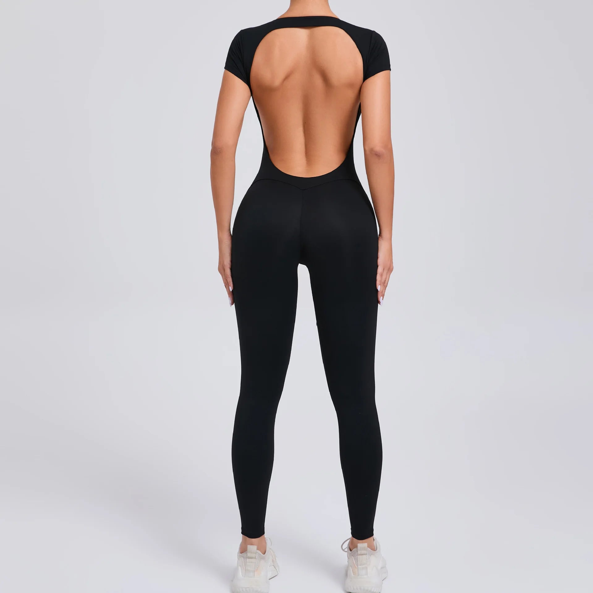 Women's One-piece Yoga Jumpsuit Short Sleeve