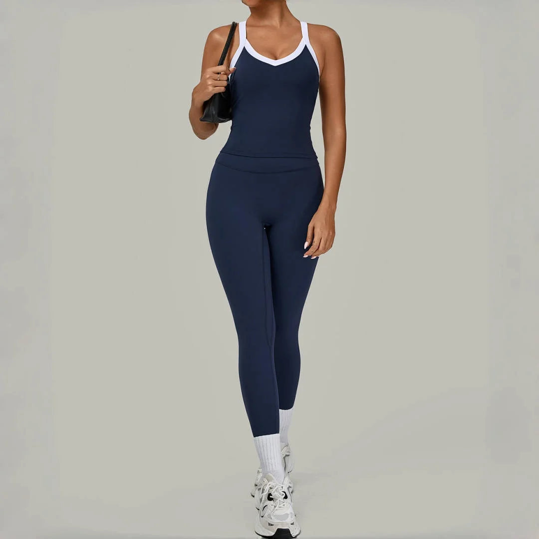 High Waist Peach Hip Leggings Set