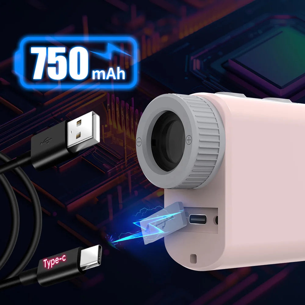 Pink Golf Rangefinder 1200 Yards with Slope