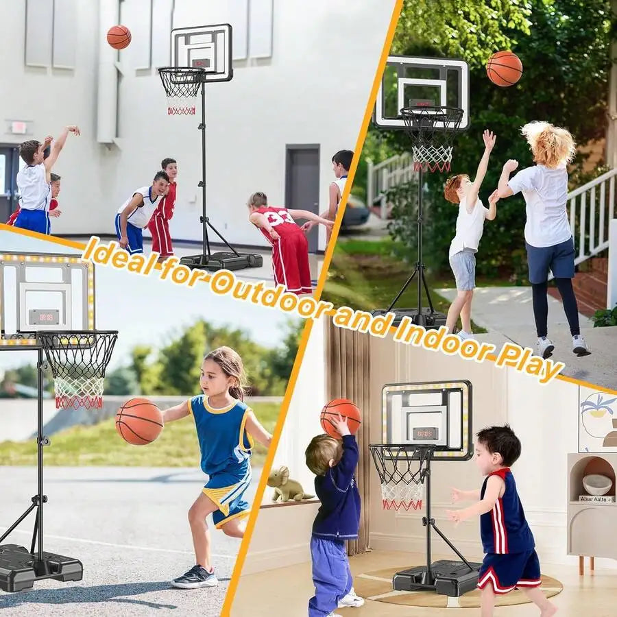 Basketball Hoop For Kids With Electronic Scoreboard