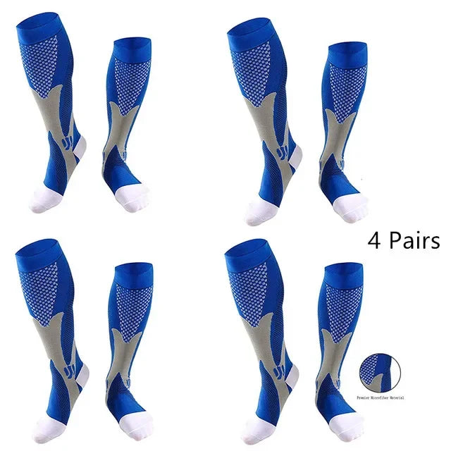 Pairs Men Compression Socks Football Soccer
