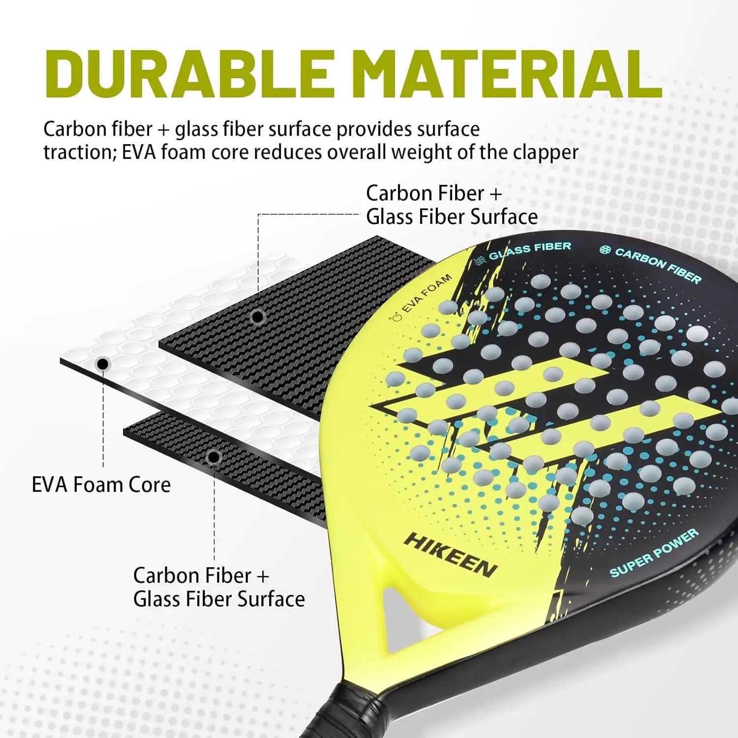 Padel Racket Carbon Fiber Surface