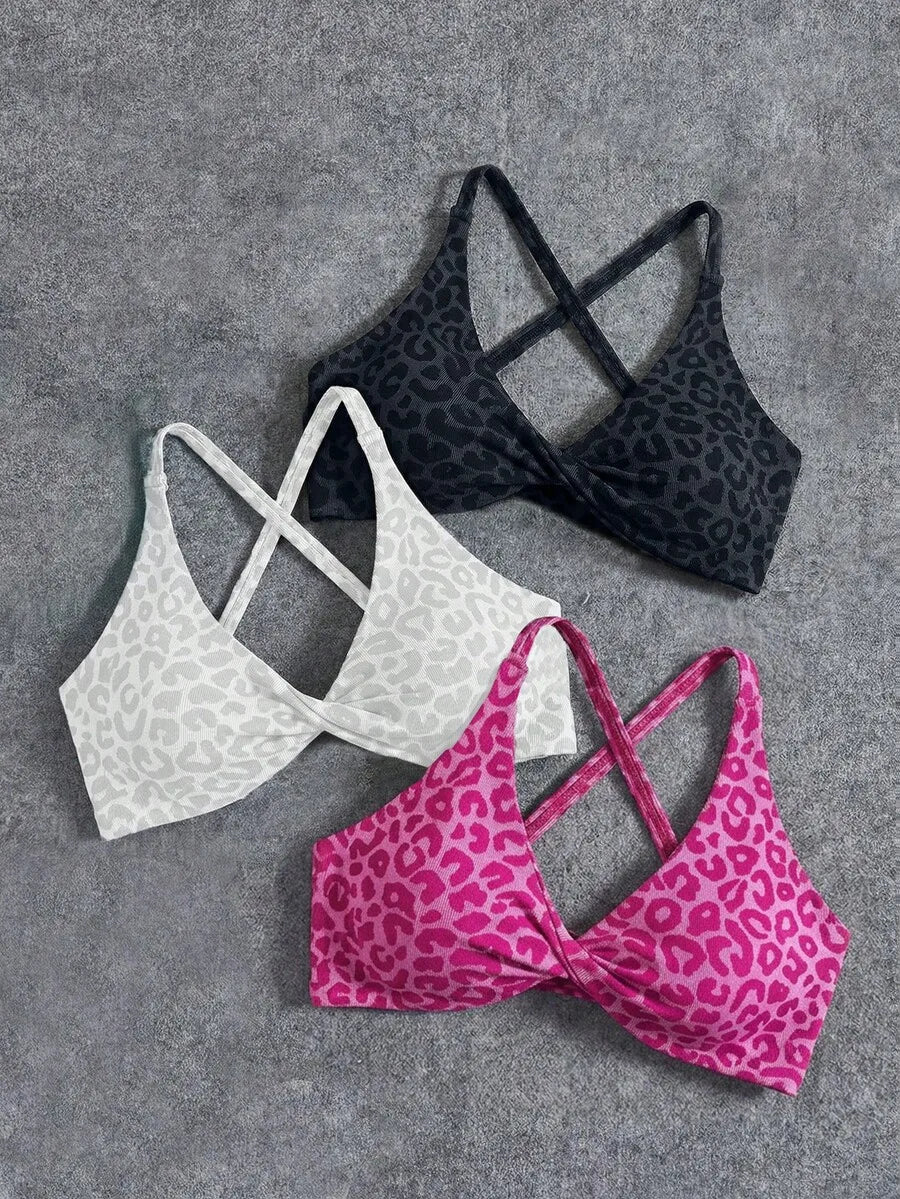 3PCS Seamless Yoga Sports Bra Set