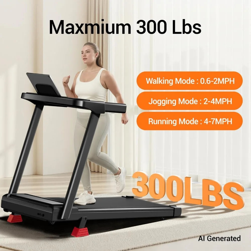Foldable 16% Incline Treadmill  LED Display