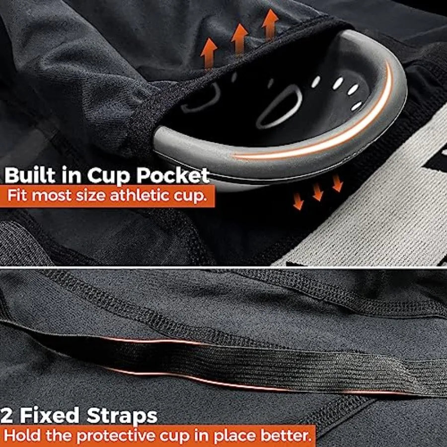 Mens Compression Shorts with Cup