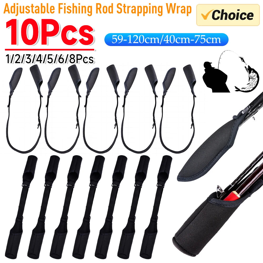 10PCS Fishing Rod  Pole Sleeves