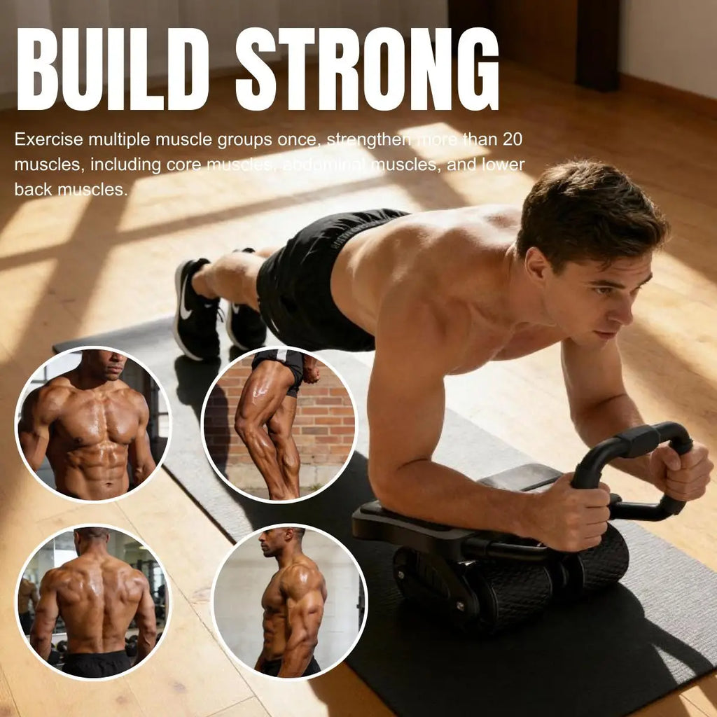 2 in 1 Ab Wheel Roller with Elbow Support