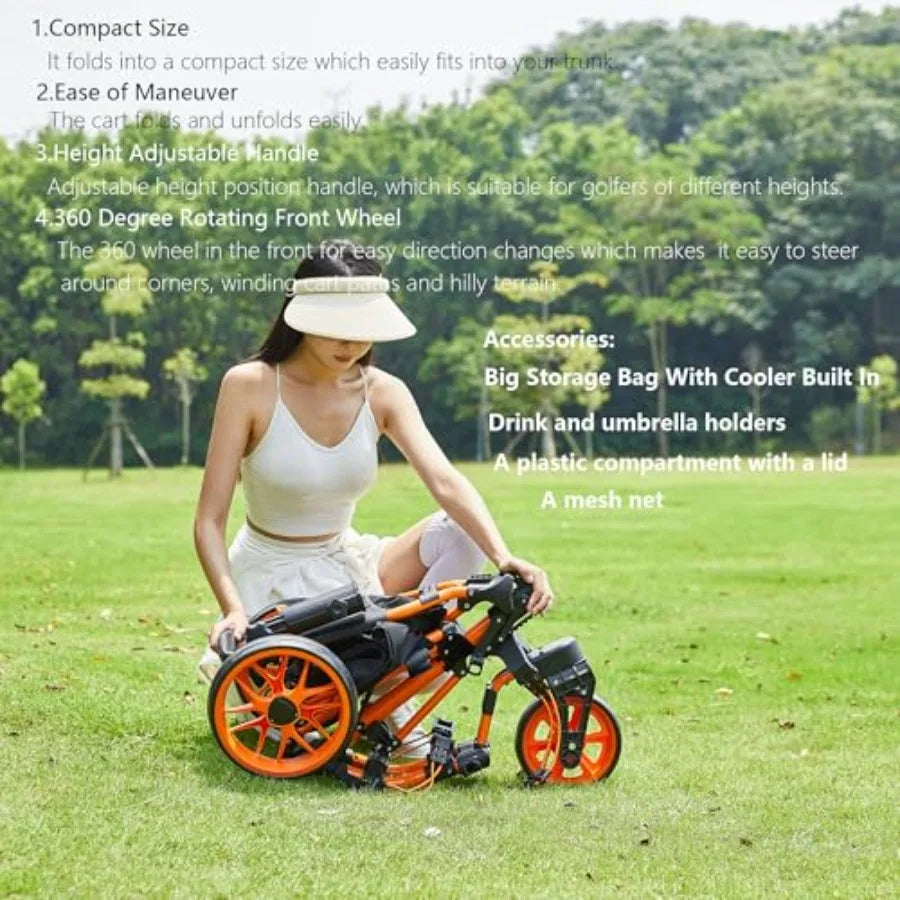 Golf Push Cart 3 Wheel