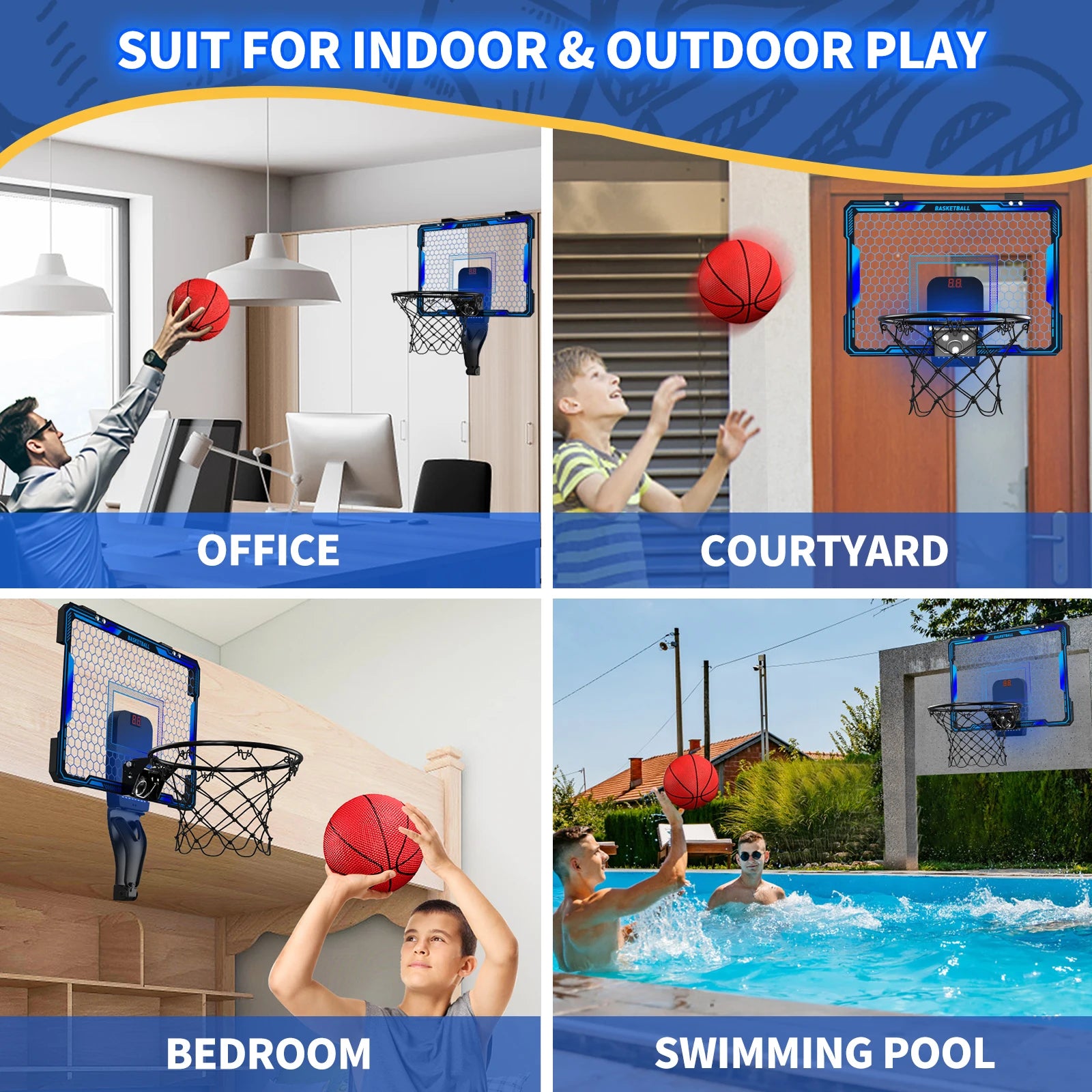 Over The Door Mini Basketball Hoop