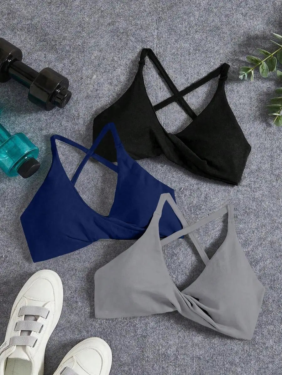 3PCS Seamless Yoga Sports Bra Set